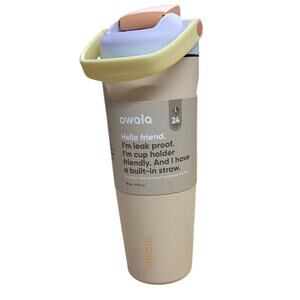 OWALA 30OZ FREESIP SWAY STAINLESS STEEL WATER BOTTLE - SANDY SHORES